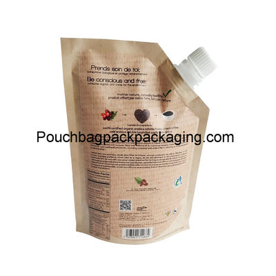 Pochette à bec kraft debout, pochette à café personnalisée 100g ou 352ml fournisseur