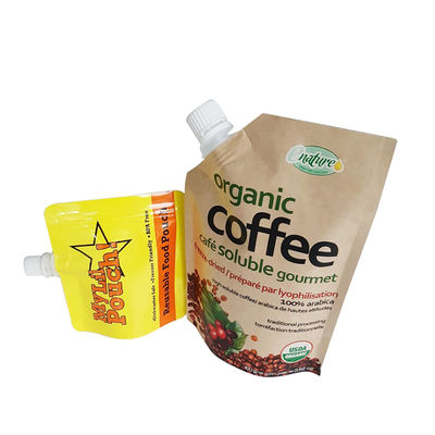 Pochette à bec kraft debout, pochette à café personnalisée 100g ou 352ml fournisseur