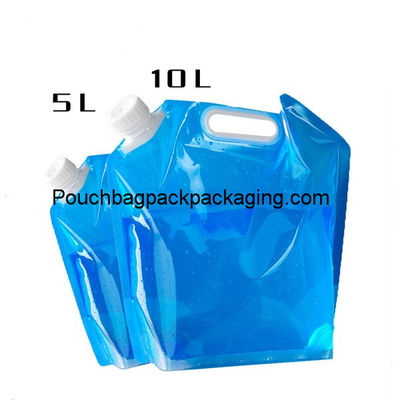Pochette à bec vertical de 5 L pour l'eau, sac à eau en plastique pliable fournisseur