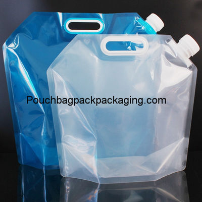 Pochette à bec vertical de 5 L pour l'eau, sac à eau en plastique pliable fournisseur