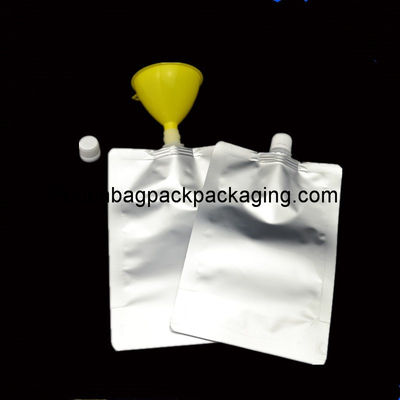 Pochette à bec vertical en aluminium avec bec verseur pour jus, nourriture ou autre liquide fournisseur