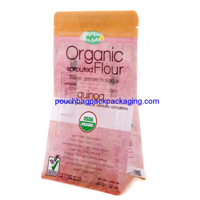 Sac à fond plat personnalisé Pull Tab Zipper, pochette plate debout avec fermeture à glissière fournisseur