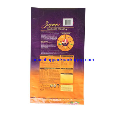 Pochette latérale debout avec fermeture éclair, pochette à soufflet latérale à fond plat avec fermeture éclair fournisseur