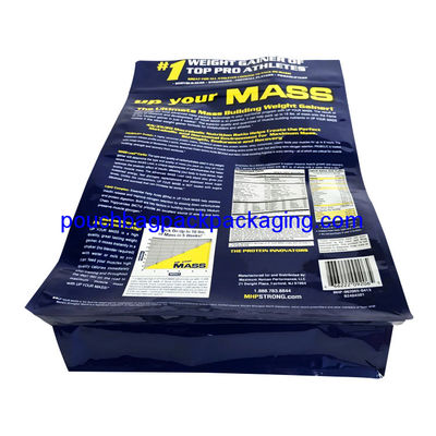 Pochette debout à fond plat avec fermeture éclair, sac à soufflet à fond quadruple fournisseur