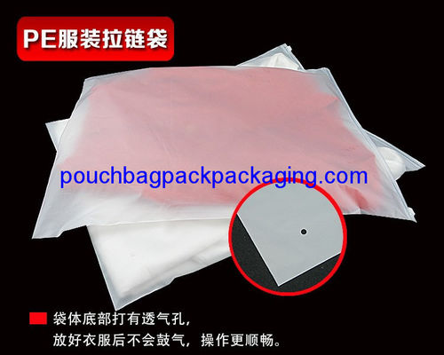 Sac à vêtements à fermeture éclair coulissante mate, pochette à vêtements imprimée à fermeture éclair coulissante fournisseur