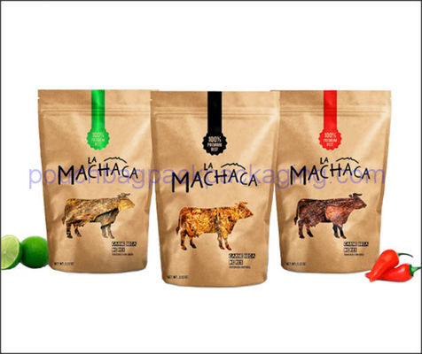 Recyclez la pochette kraft debout avec fermeture à glissière, sac en papier pour la nourriture fournisseur