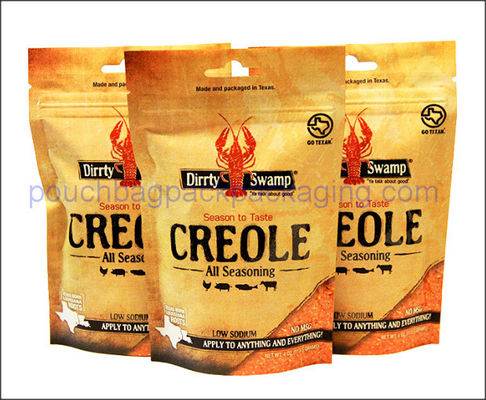 Pochette kraft debout, doypack en papier avec fermeture éclair ou mouche à beurre pour la nourriture fournisseur