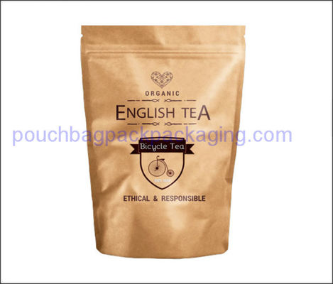 Pochette kraft, pochette d&#39;emballage debout avec fermeture éclair pour protéines fournisseur