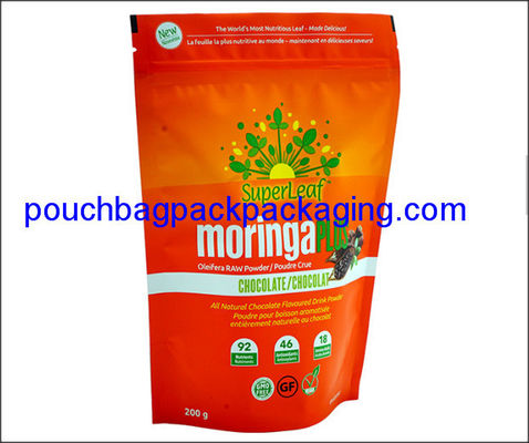 Pochette stand up, emballage flexible Sac stand up, avec fermeture éclair sur le dessus fournisseur