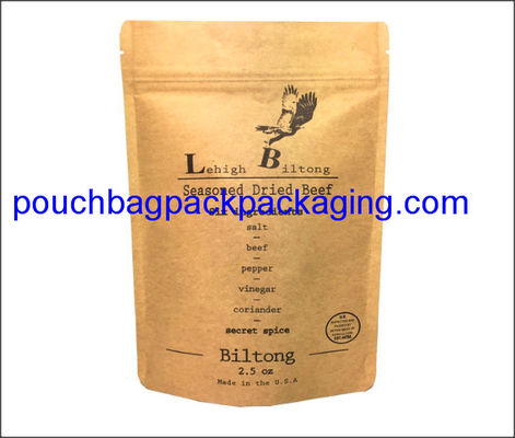 Pochette debout, doypack avec fermeture éclair et encoche de déchirure pour appât pour oiseaux fournisseur