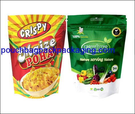 Stand Up Pouch avec fermeture éclair, sac stand up avec fermeture éclair, sac refermable pour emballage de noix 400g fournisseur