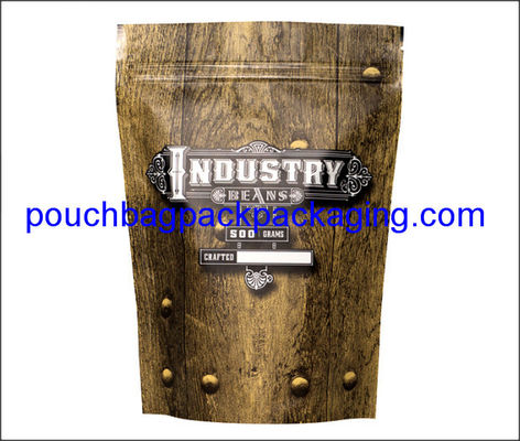 Pochette debout, sac en aluminium, doypack à fermeture éclair pour l&#39;emballage du café fournisseur