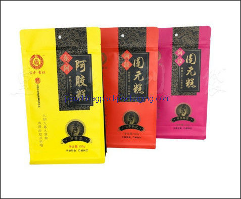 Sac à fond bloc, pochette stand up à fond plat pour emballage alimentaire fournisseur