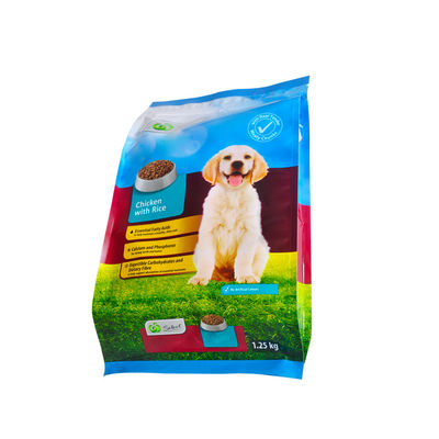 Sac en plastique d'alimentation animale, sac en papier d'aluminium, sac à joint arrière pour emballage d'aliments pour animaux de compagnie 1,25 kg fournisseur