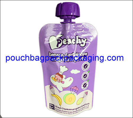 Pochette à bec verseur pour jus de fruits, pochette stand up avec bec verseur pour conditionnement de jus 150 ml fournisseur