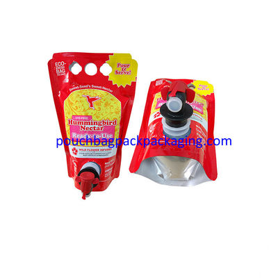 Sac de vin en plastique dans la boîte, sac d&#39;emballage alimentaire, sac de poche à bec BIB fournisseur