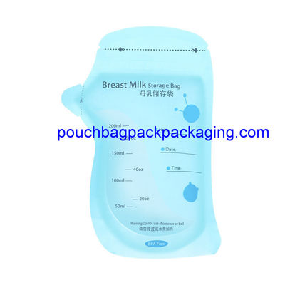 Sac de stockage de lait maternel de 200 ml, paquet de forme adorable, double fermeture éclair étanche fournisseur