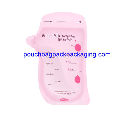 Sac de stockage de lait maternel de 200 ml, paquet de forme adorable, double fermeture éclair étanche fournisseur