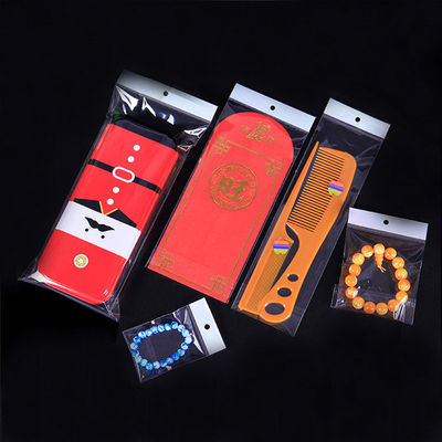 Sac d&#39;opp d&#39;en-tête de carton de joint auto-adhésif en plastique transparent scellé personnalisé fournisseur