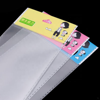 Sac d&#39;emballage d&#39;en-tête BOPP avec bande adhésive, sac d&#39;en-tête d&#39;emballage BOPP côté antidéflagrant fournisseur