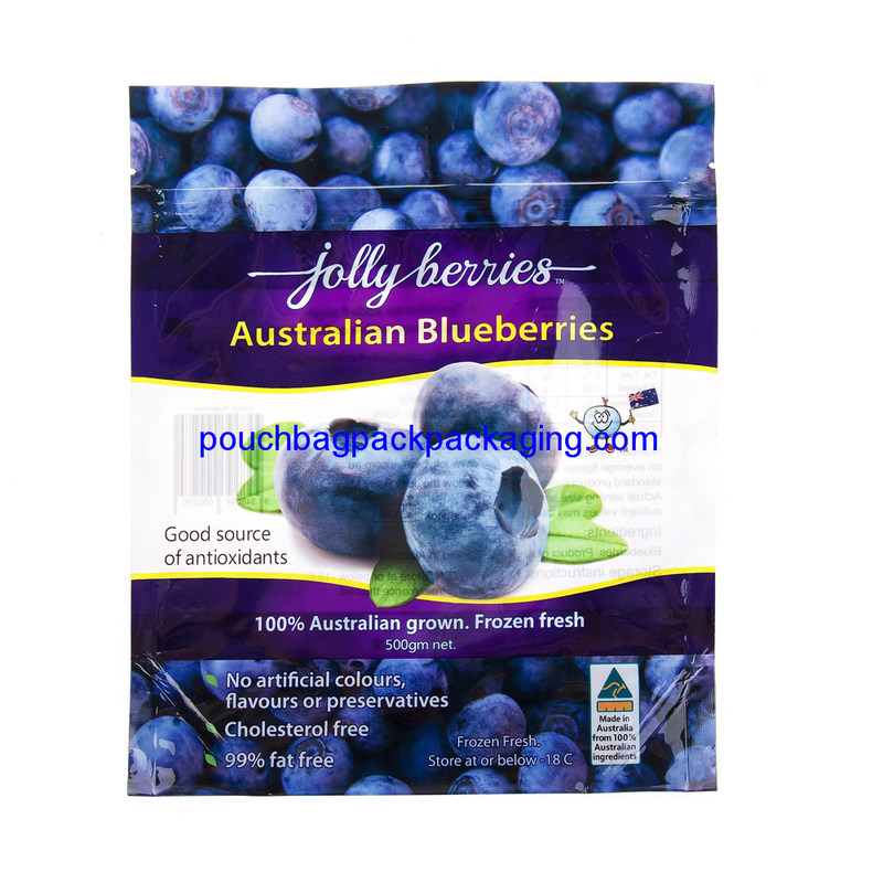 Pochette de fruits debout avec fermeture éclair, sac debout 1KG, 500g, 250g fournisseur