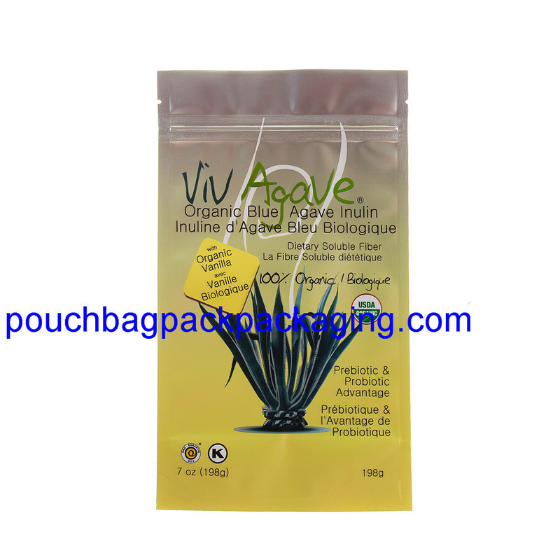 Sac en aluminium à fermeture éclair, sac pochette en papier d'aluminium imprimé avec fermeture à glissière fournisseur