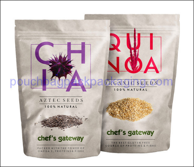 Pochette à fermeture éclair kraft, sac en papier kraft brun, VENTES CHAUDES 2018 de haute qualité fournisseur