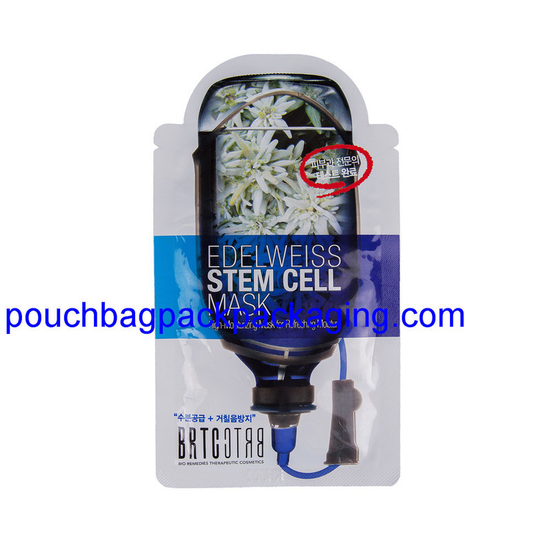 Sac en aluminium thermoscellé imprimé, sac en aluminium de forme irrégulière pour l&#39;emballage de masques fournisseur