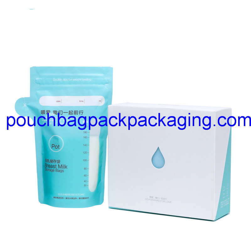 Fournisseur de sac de poche de stockage de lait maternel de 200 ml, double fermeture à glissière étanche sur la fermeture à glissière fournisseur